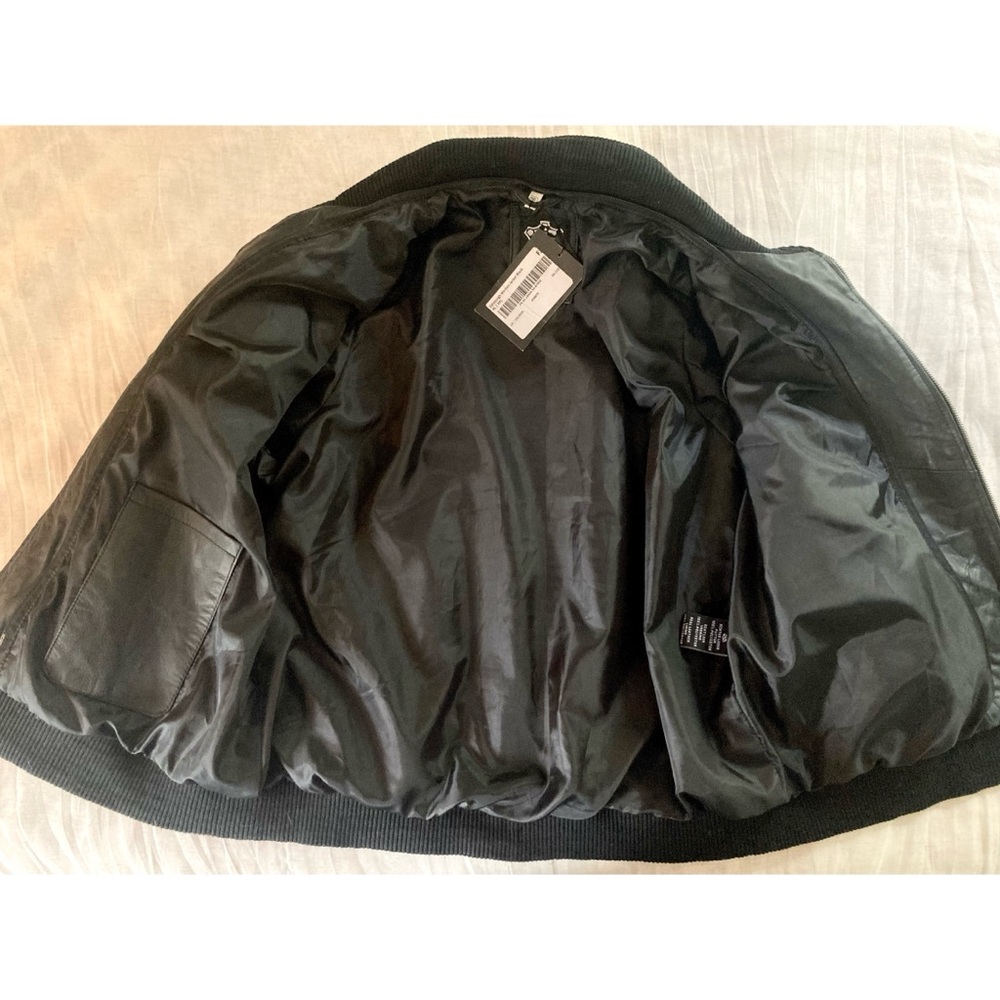 NEW Leather Moto Style “Edinburgh” Bomber Jacket Size XXL/2XL - Picture 7 of 15